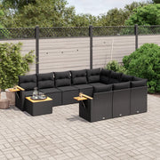 Set Divani da Giardino 11 pz con Cuscini in Polyrattan Nerocod mxl 88801