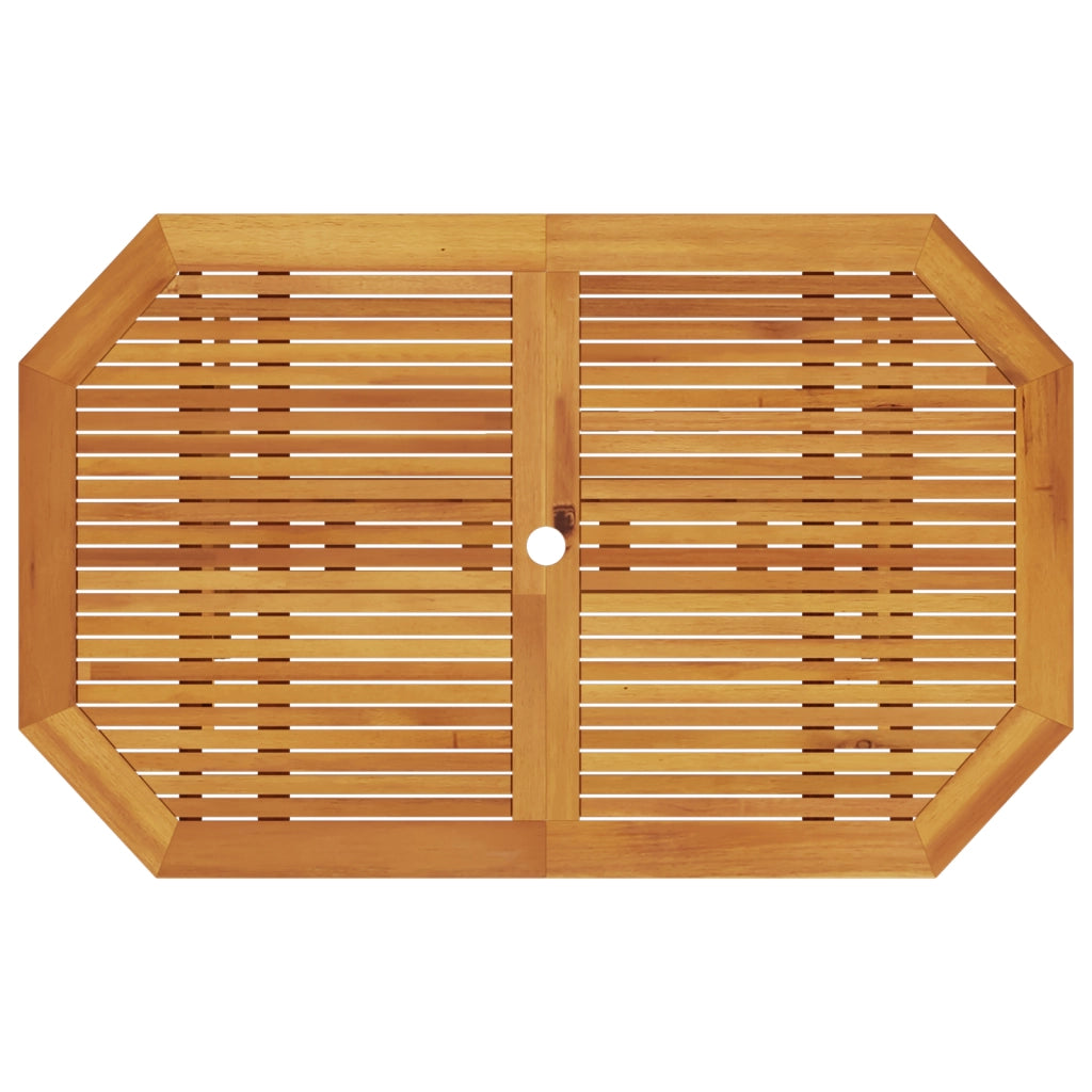 Set da pranzo da giardino 5 pezzi in legno massiccio di acacia
