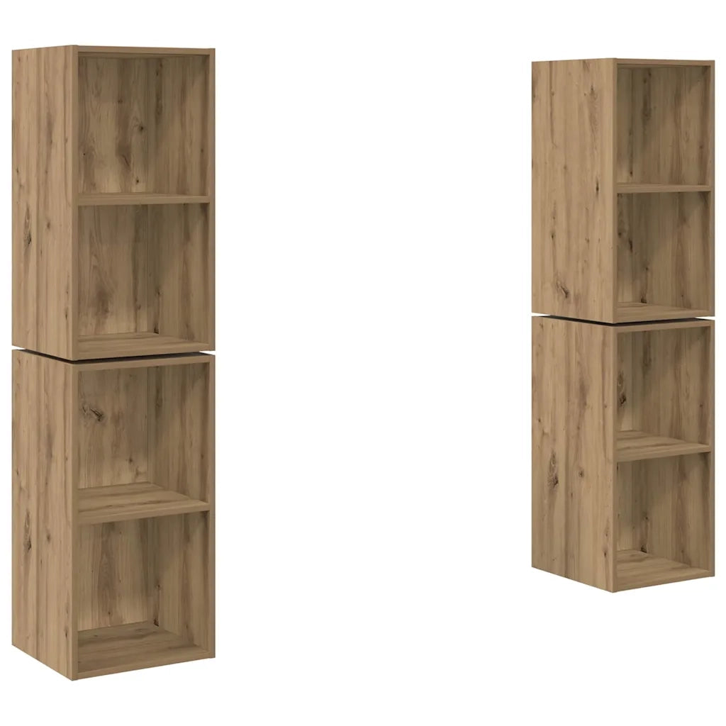 Set mobile TV 4 pcs Rovere artigianale Legno multistrato 3393563