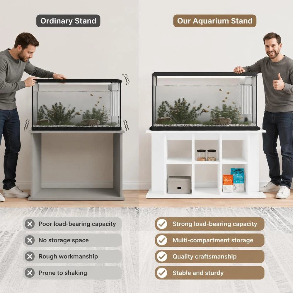 Aquarium Stand White 120x40x60 Cm Wood Composite