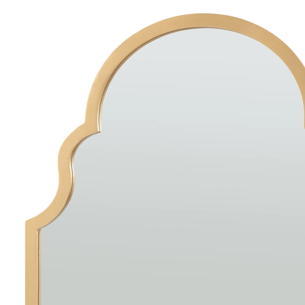 Specchio decorativo moderno da parete MDF 90 x 60 cm oro 03_0010178