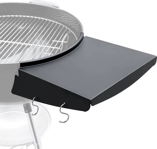 Piatto di acciaio inossidabile per griglia da 57 cm - Sostituisce la mensola laterale - Tavolo esterno per barbecue - Ripiegabile - Componenti per griglia