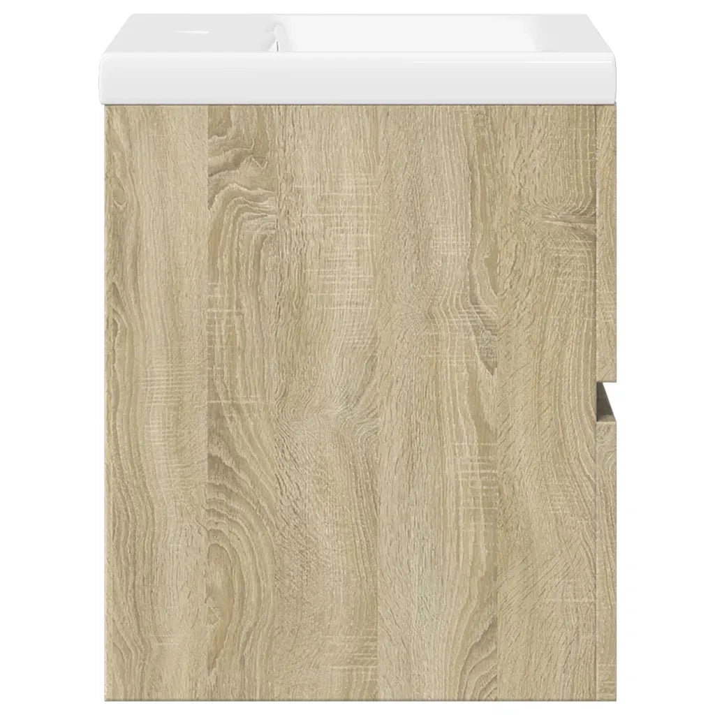 Set Mobili da Bagno | Armadio da bagno 2 pz Rovere Sonoma in Legno Multistrato