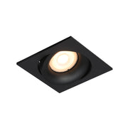 Faretto incasso quadrato orientabile nero GU10 Italux