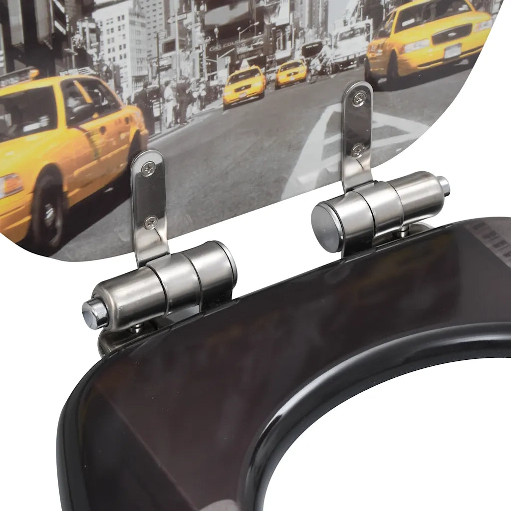 Copriwater 2pz con Chiusura Ammortizzata in MDF Design New York 277000