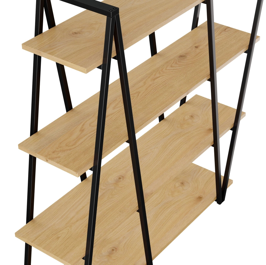 Scaffale geometrico in metallo e MDF 158×35×166 cm