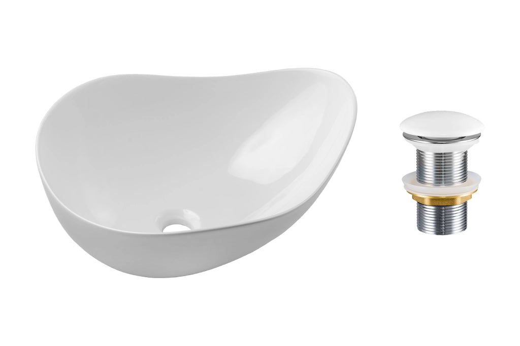 Set lavabo con tappo click-clack Lavabi da appoggio 50 x 1401 x 39 cm