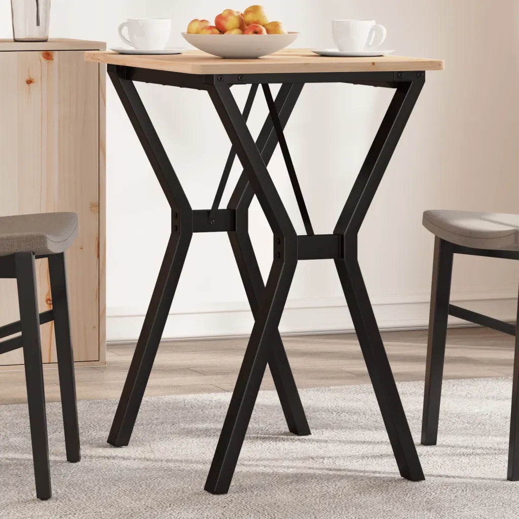 Telaio Gambe a Y per Tavolo da Pranzo 60x40x73 cm in Acciaio