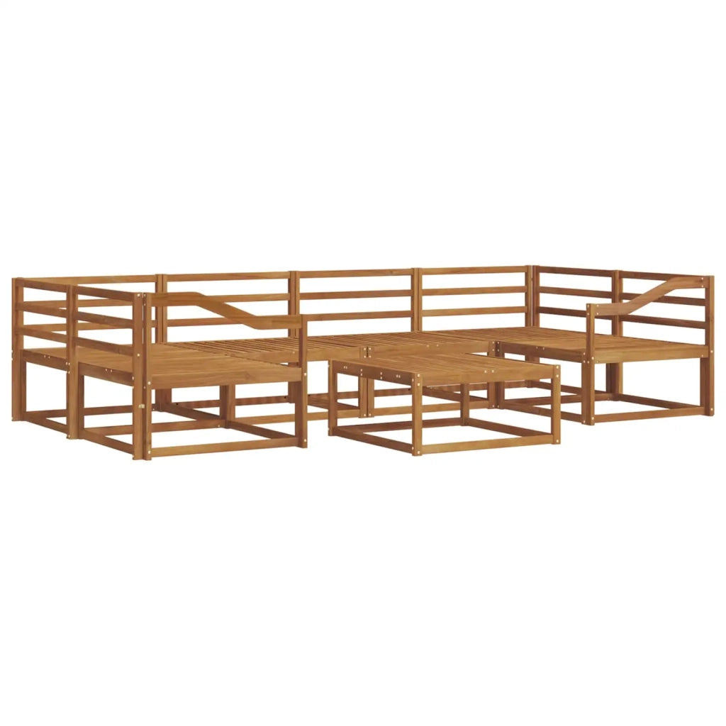 Set di divani da esterno 7 pcs Naturale