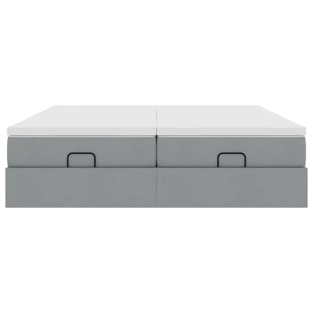 vidaXL Struttura Letto Pouf con Materassi 200x200 cm in Tessuto