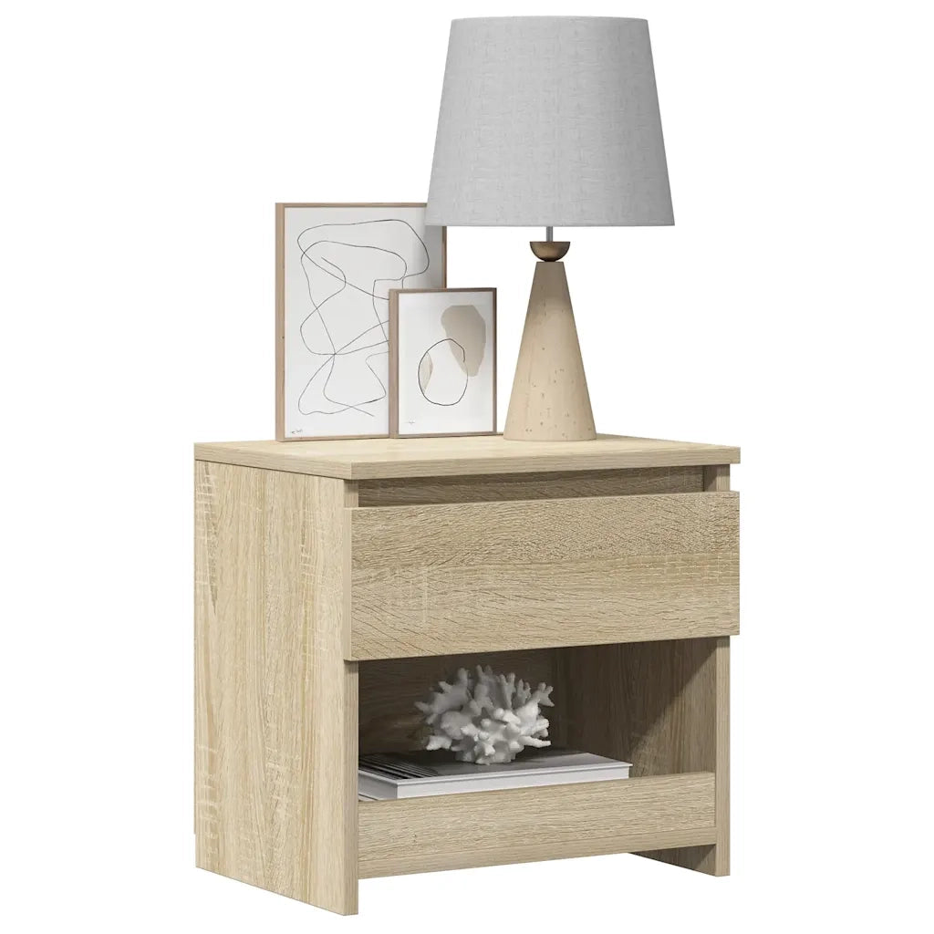Comodini 2pz Rovere Sonoma 40x30x39 cm in Legno Multistrato 803450