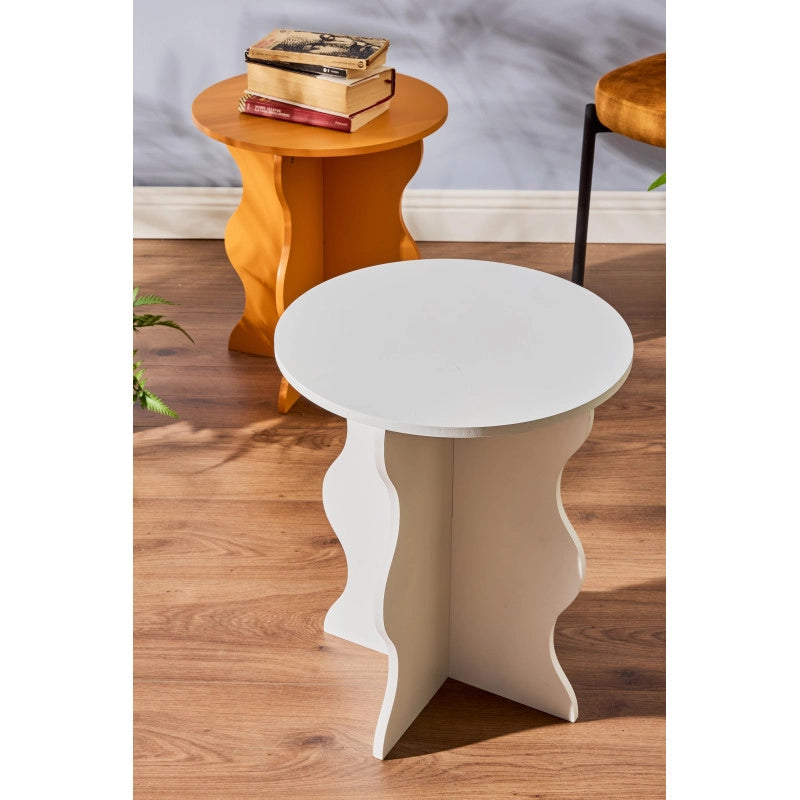 Set di 4 Tavolini Sally In Mdf 12mm 39x39x45cm Bianco