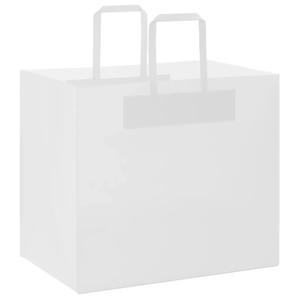 Sacchetti di Carta 50 pz con Manici Bianchi 32x22x28 cm
