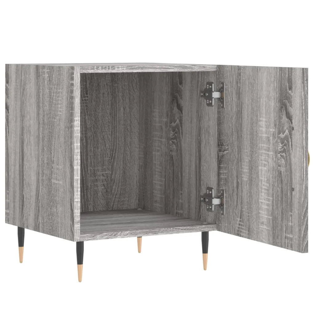 Comodino-Tavolino da notte Grigio Sonoma 40x40x50 cm in Legno Multistrato 739596