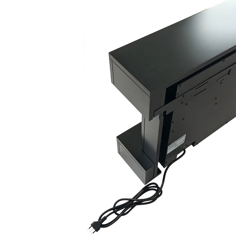 Tempo Style - Camino elettrico a parete e da incasso ALARO PLUS | Stufa ventilata da 750W/1500W a basso consumo, (Nero, 128cm)