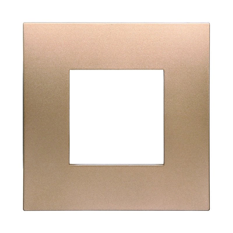 Placca Plastica Serie Venus 2P Colore Oro Compatibile Con Vimar Arke