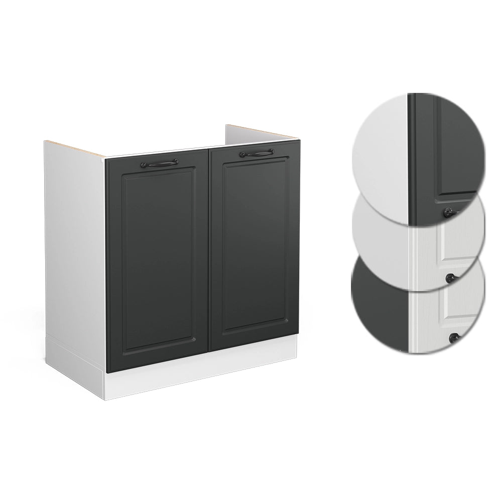 Vicco Mobile lavello cucina Antracite casa di campagna 80 cm senza piano di lavoro