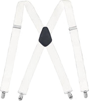 Cinturone per Uomo, Cinturone elastico adattabile, Cinturone a X per Uomo, Moda per Adulto, 4 clip, Cinturone a Croce - Bianco