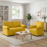 Set di divani 2 pz Giallo Velluto 3424906