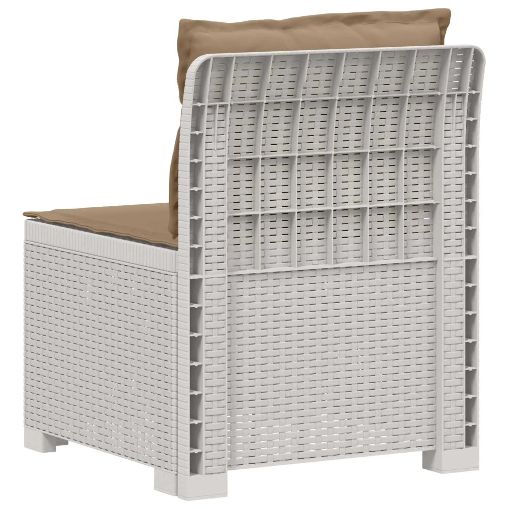 Divano da esterno-Divano da Giardino a 1 Posto con Cuscini Aspetto Rattan PP 750739