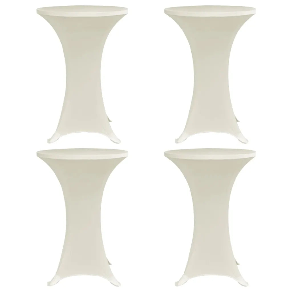 Coperture Verticali per Tavolo 4 pz Ã˜70 cm Crema Elastico