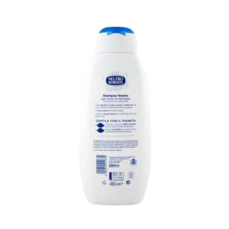 SET 2 NEUTRO ROBERTS SHAMPOO PER TUTTI I TIPI DI CAPELLI DA 450ML NEUTRO