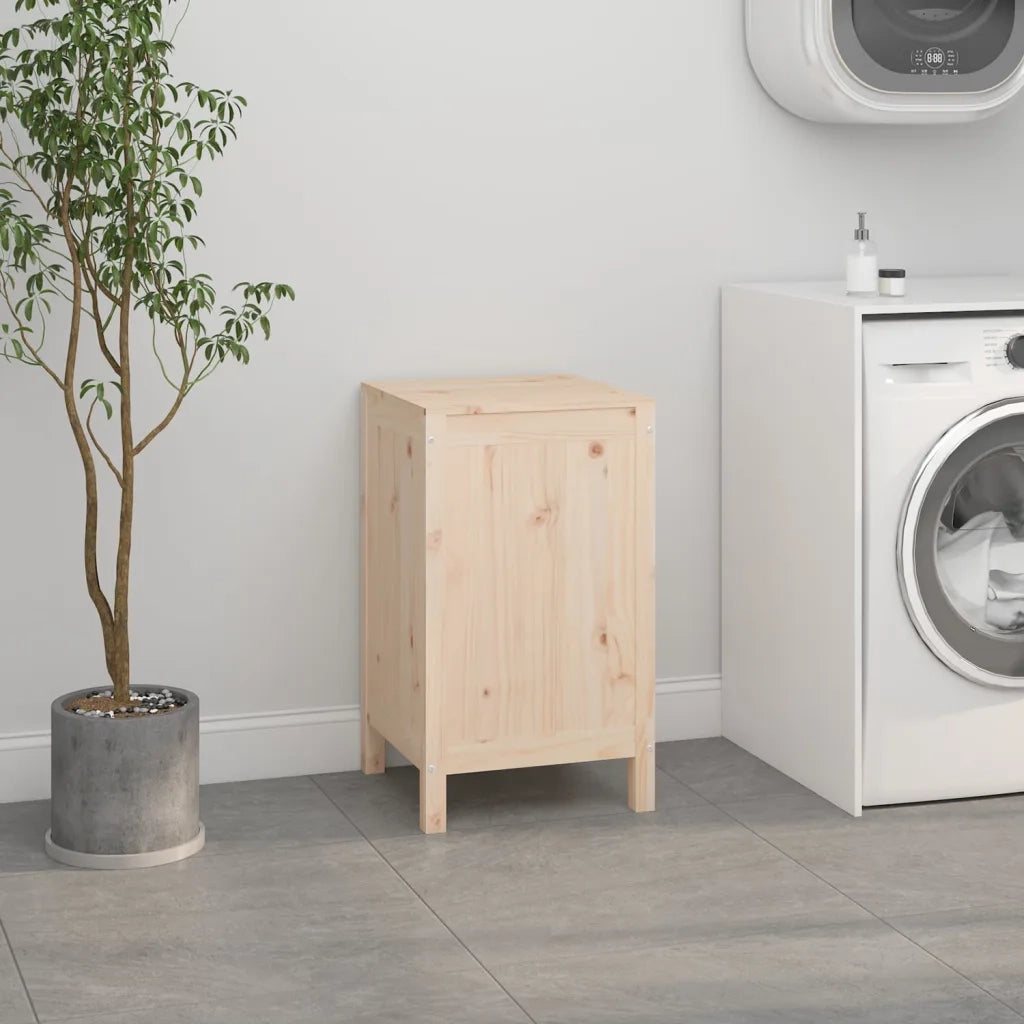 Contenitore per Bucato 44x44x76 cm Legno Massello Pino