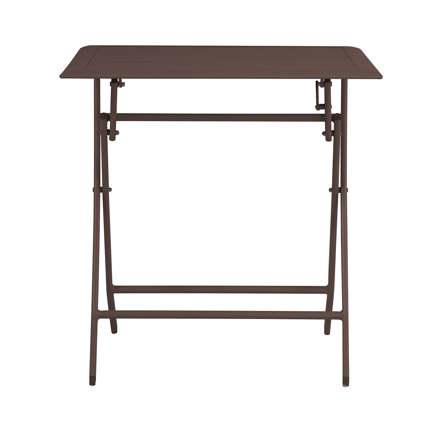 Tavolo Pieghevole da Giardino 60x60x72 cm Lucca in Alluminio Chocolate