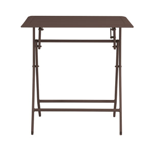 Tavolo Pieghevole da Giardino 60x60x72 cm Lucca in Alluminio Chocolate