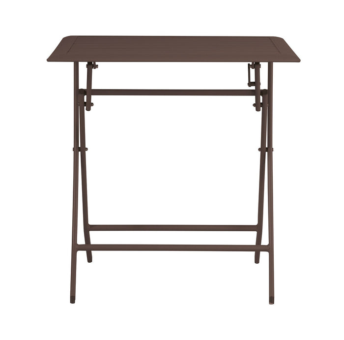 Tavolo Pieghevole da Giardino 60x60x72 cm Lucca in Alluminio Chocolate