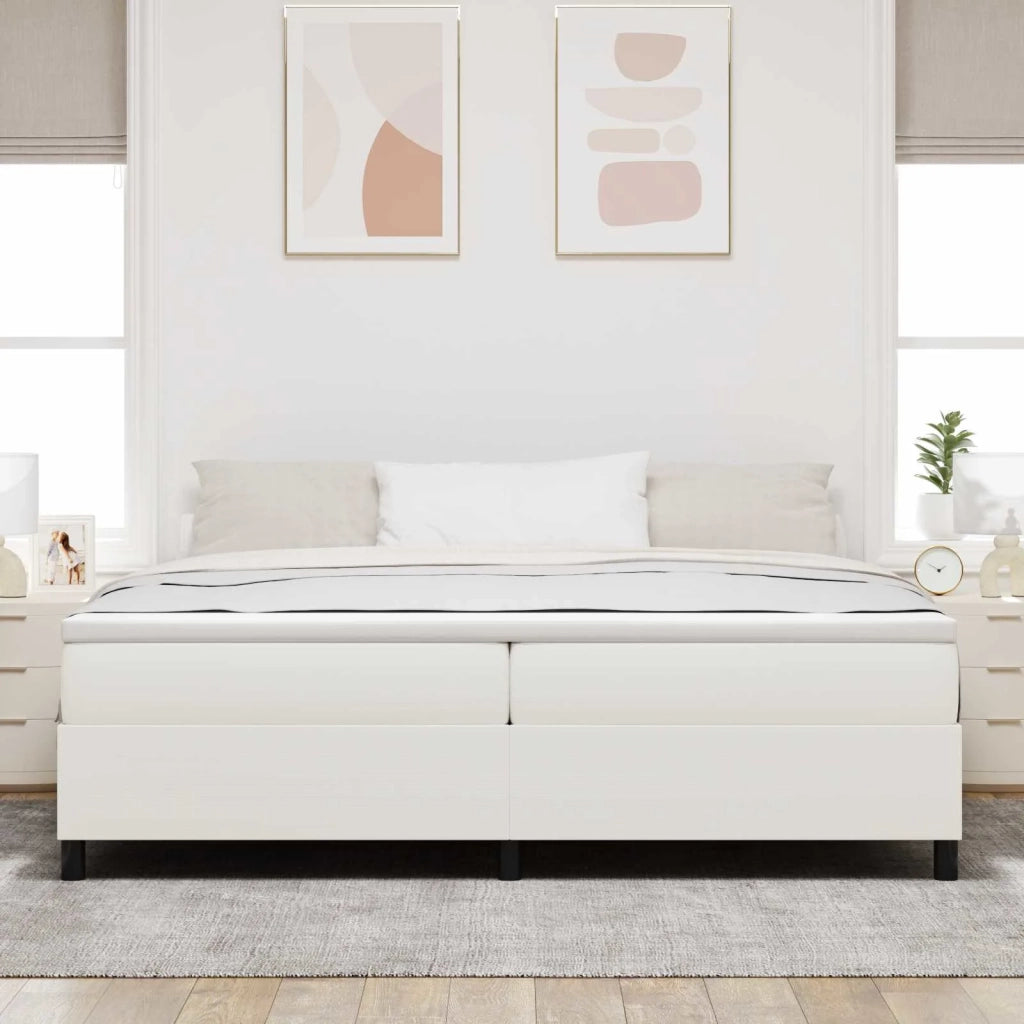 Struttura letto piattaforma Crema 200 x 200 cm Tessuto in Cords 3337429