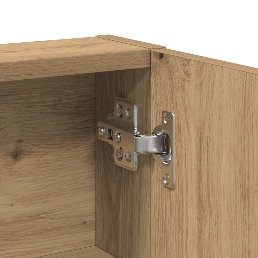 Toeletta con Specchio e LED in Legno Ingegnerizzato Rovere Artigianale