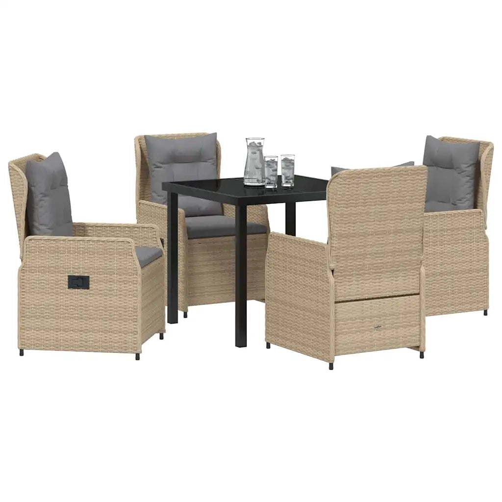 Set da Pranzo per Giardino 5 pcs Beige e Grigio Chiaro 3380961