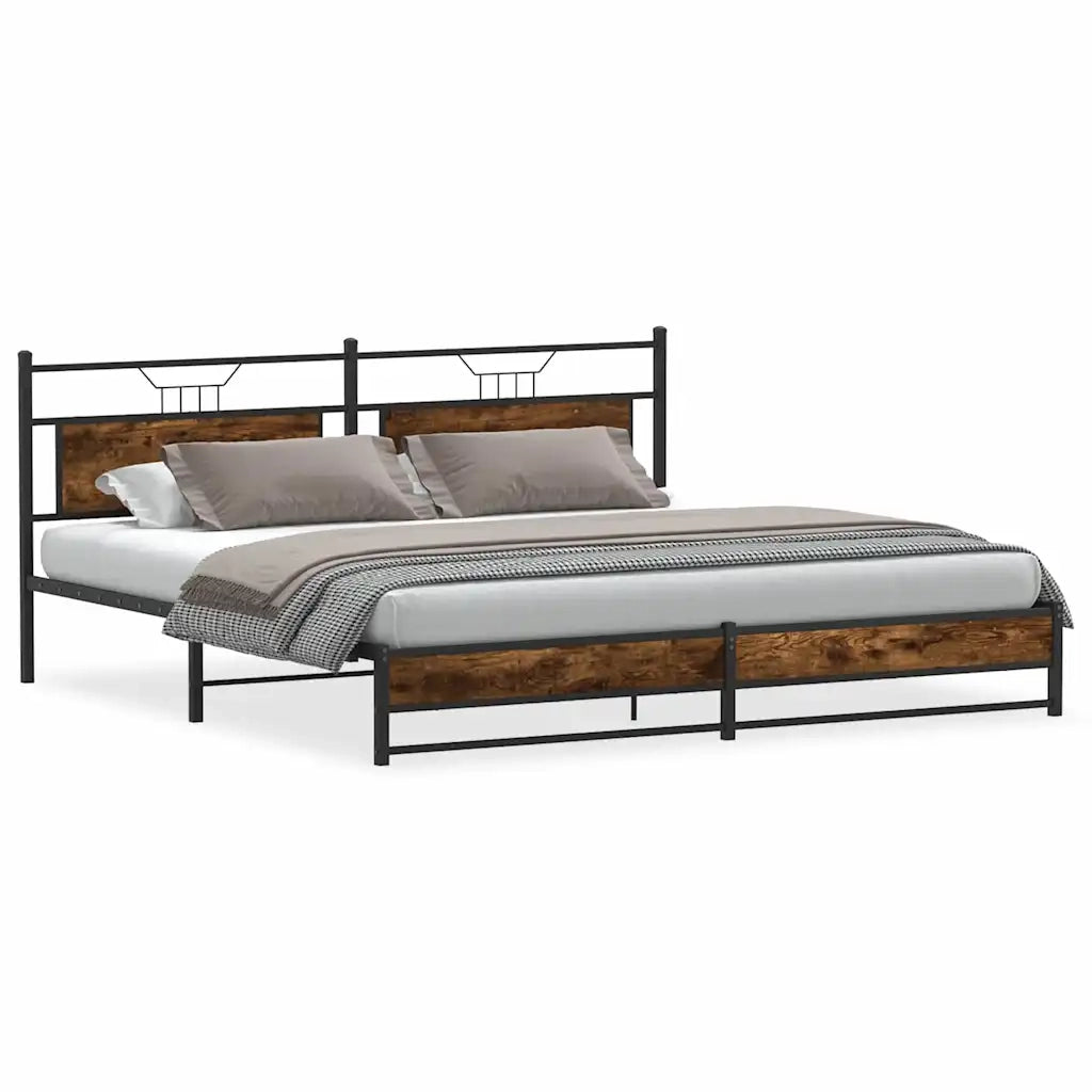 Giroletto senza Materaso in Metallo Rovere Fumo 193x201 cm 3325111