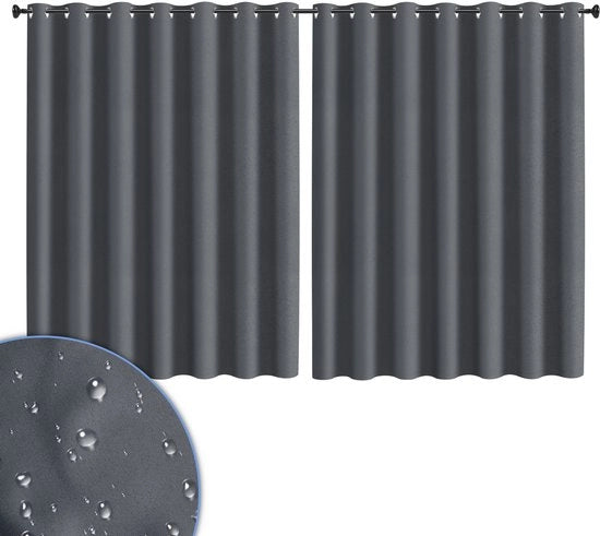 Balcòn Esterno - 254 x 213cm - Impermeabile Resistente al Tempo - Tendina di Oscuramento per Balcòn - Opaco - 1 Pezzo