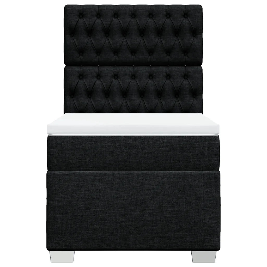 Giroletto a Molle con Materasso Nero 80x200 cm inTessuto 3292624