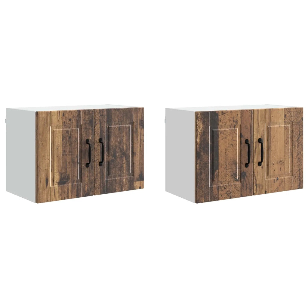 Armadietto a muro PORTO 2 pcs Legno vecchio 60 x 31 x 40 cm