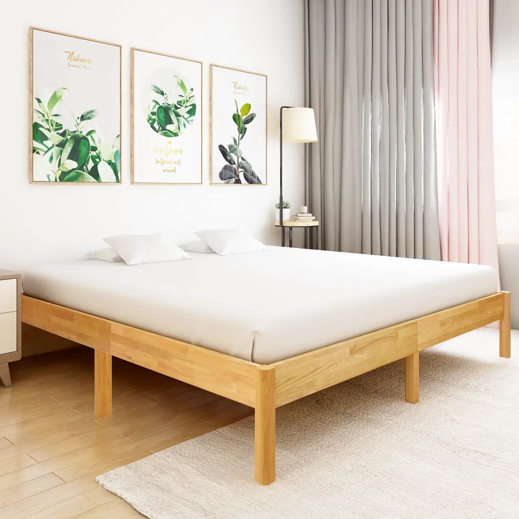 vidaXL Giroletto in Legno Massello di Rovere 180x200 cm