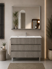 Mobile bagno con lavabo ORIGENBATH IMPERIA senza specchio 120x45 cm 1 vasca rovere smoky