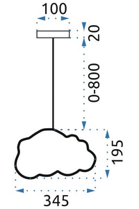 Lampada Nuvoletta Pensile Rosa Chiaro