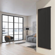 Radiatore da design a piastre 200x75 cm termoarredo verticale a tubi piatti LUCCA Grigio Opaco