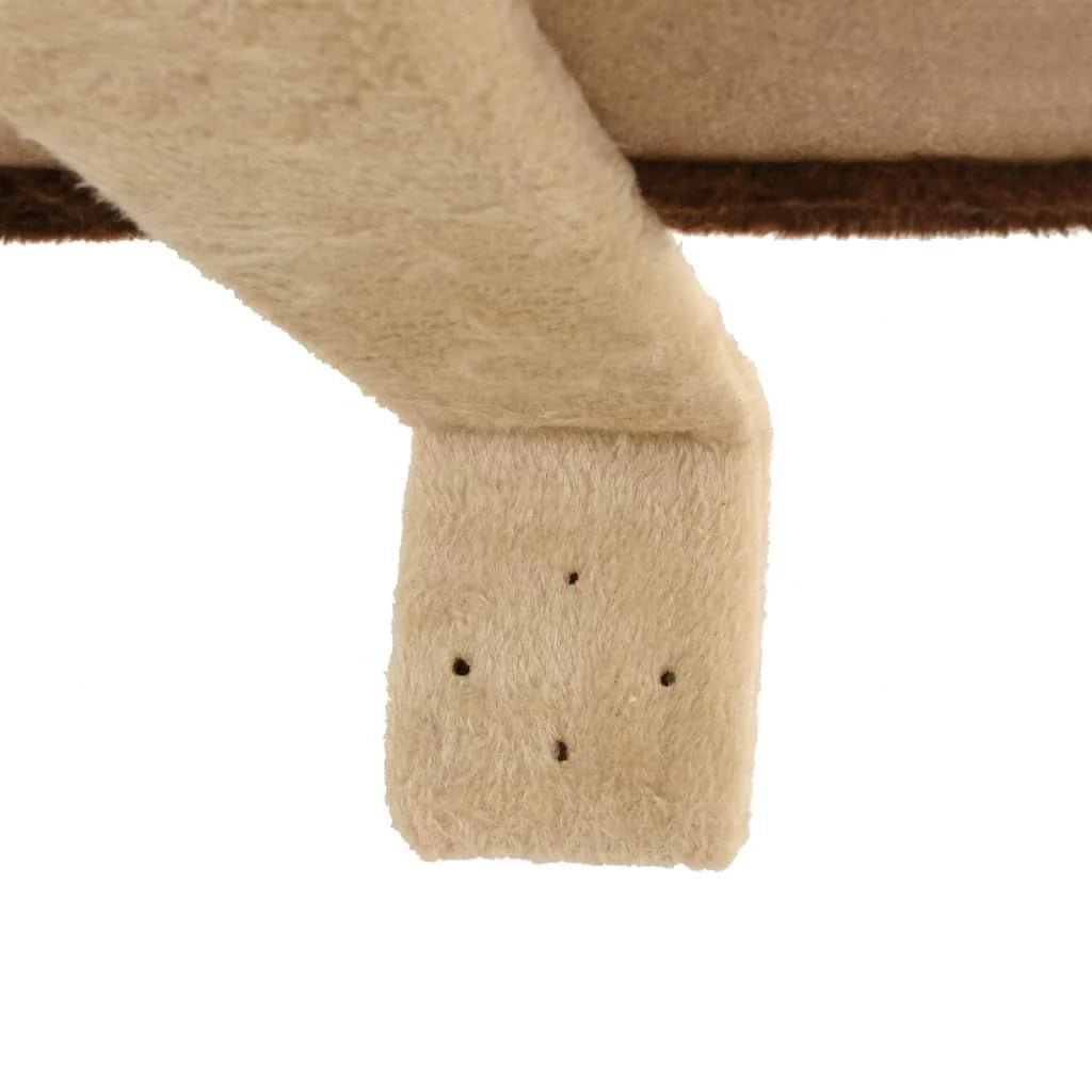 Tiragraffi albero per gatti cuccia per gatti giocattolo peluche sisal montaggio a parete 194 cm beige e marrone 3702091