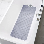 Matte antiscivolo per doccia, estensione di doccia, pinze di fissaggio inferiore, antiscivolo, lavabile a macchina, adatto per vasche da bagno e pavimenti di bagno, 100*40cm. Colore grigio scuro.