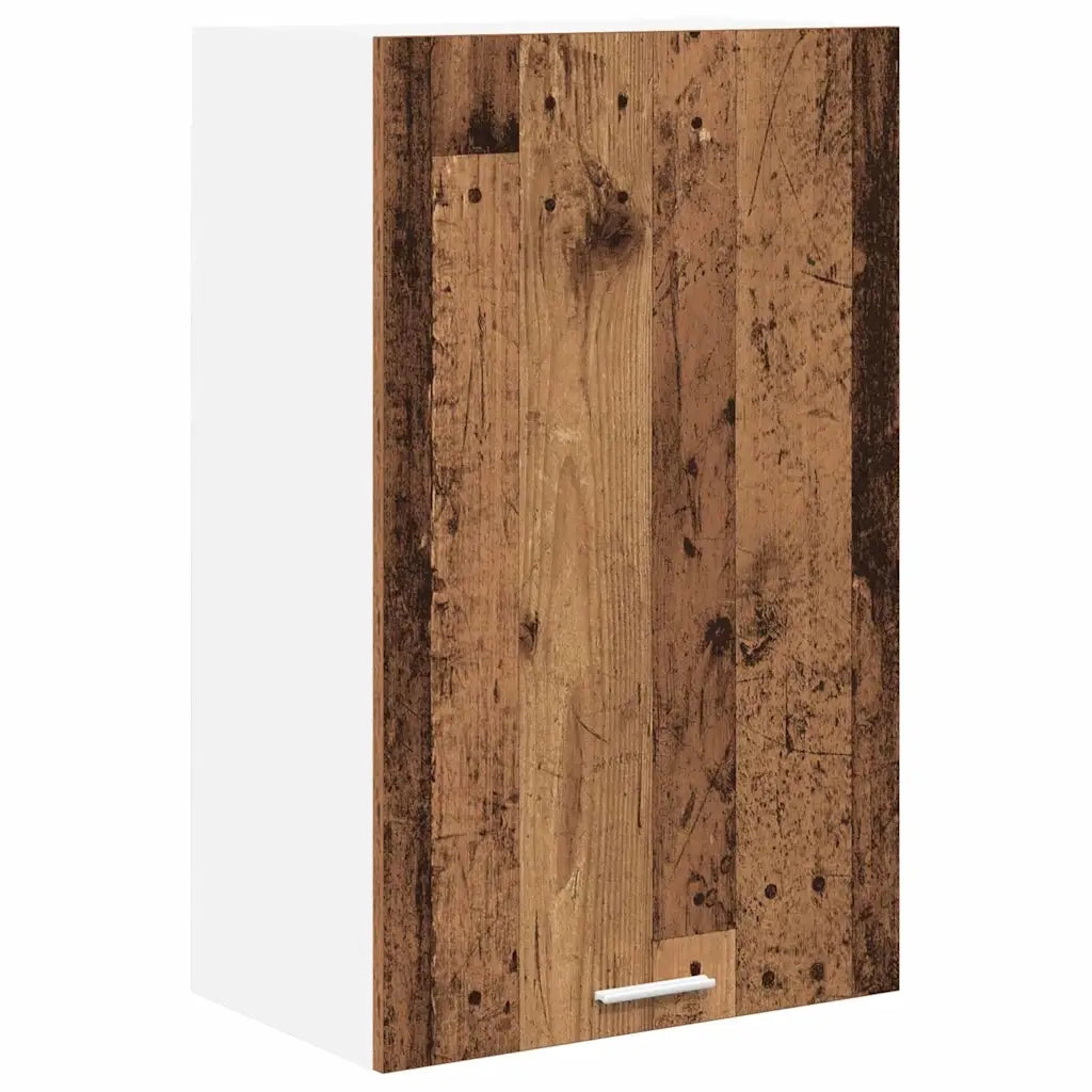 Armadio pensile con porta Legno Antico e Bianco 50 x 31 x 80 cm 884272