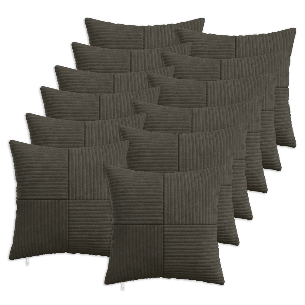 Federa 12 pcs ALMELO Antracite 40 x 40 cm corduroy 914193