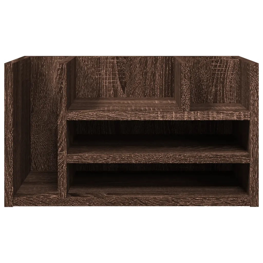 Organizer Scrivania Rovere Marrone 44,5x24x25 Legno Multistrato 848044
