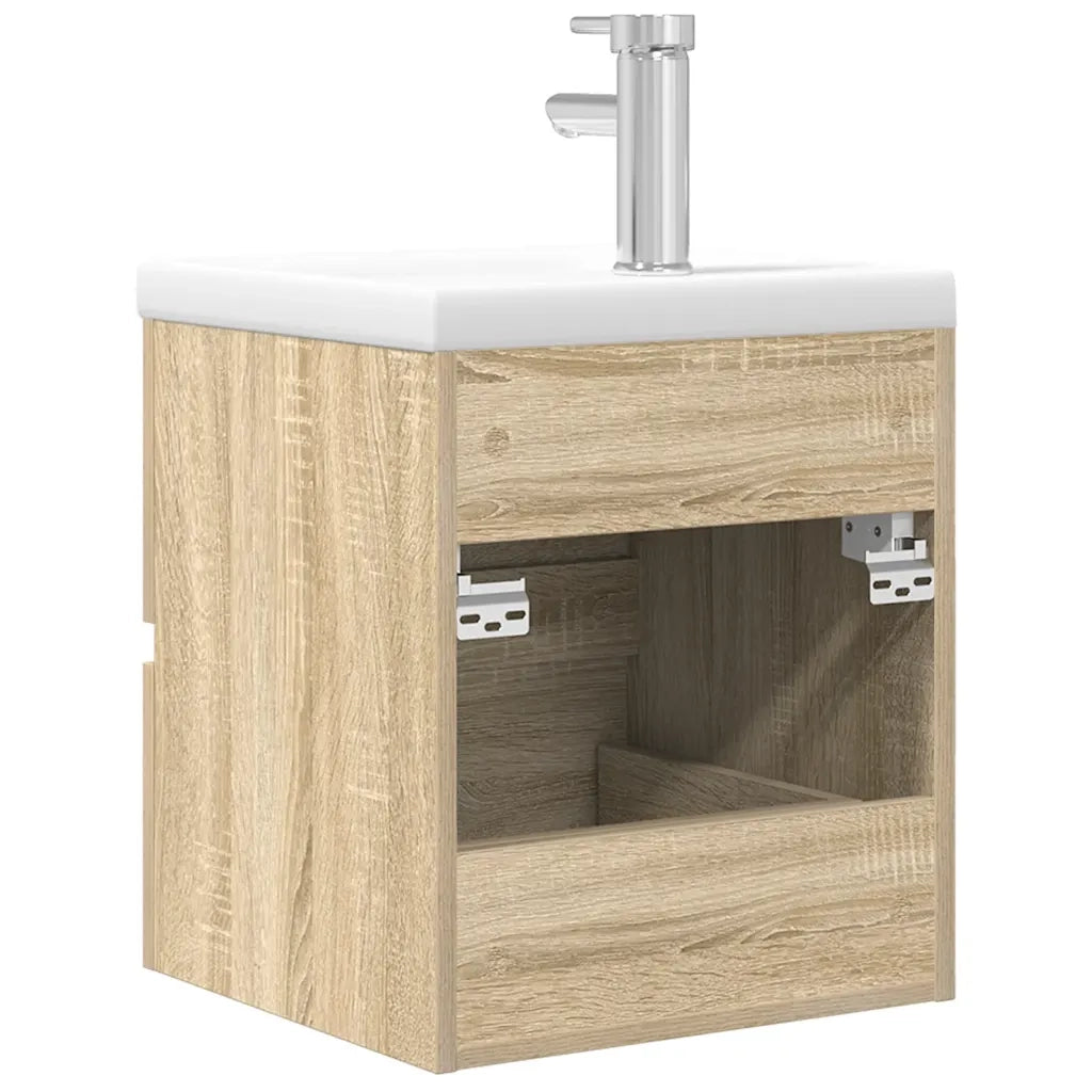 vidaXL Set Mobili da Bagno 2 pz Rovere Sonoma in Legno Multistrato