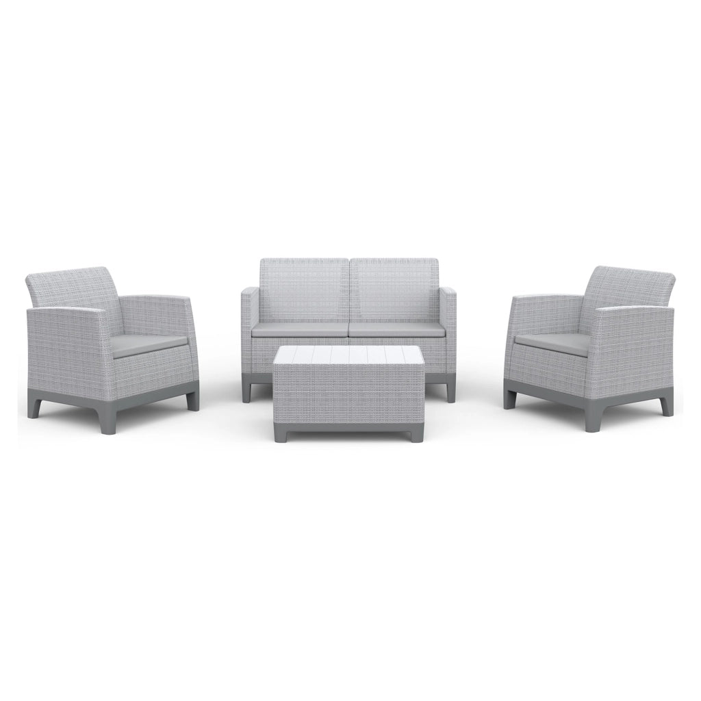 Salottino Outdoor Granite, set Salotto da Esterno 4 Posti, Grigio
