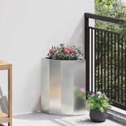 Vaso d'angolo Argento 30 x 30 x 50 cm Acciaio zincato