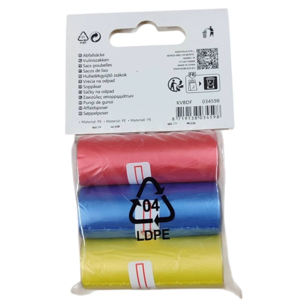 SACCHETTI IGENICI 3 ROTOLI COLORATI